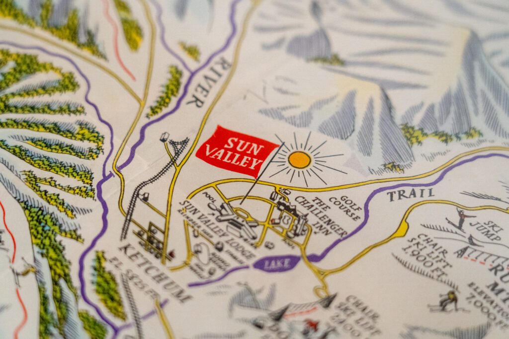detail of map, drawn west exhibition
