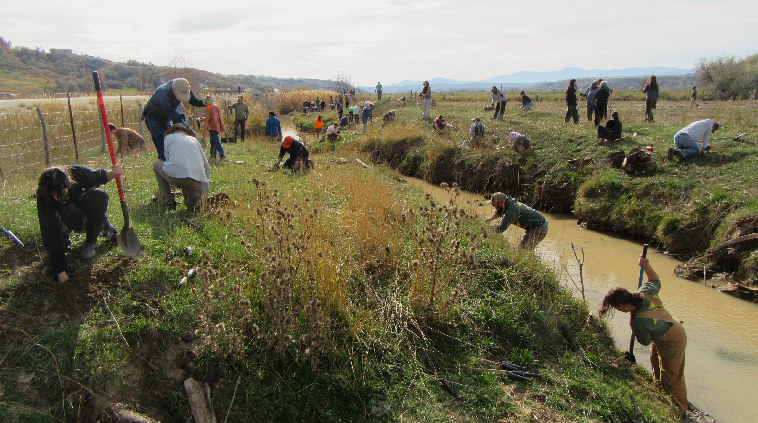 Wuda Ogwa project work in Preston, Idaho near Bear River