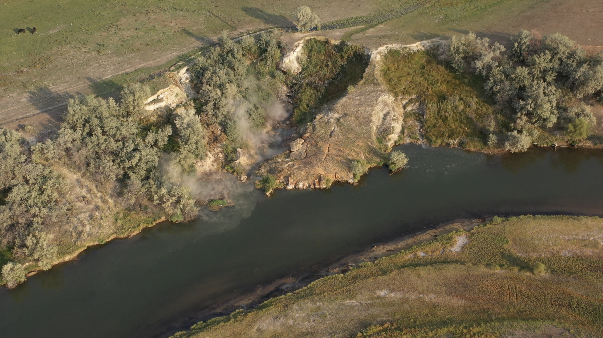 Overhead view of Bear River, Idaho
